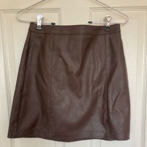 Abercrombie & Fitch Vegan Leather Mini Skirt